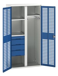 Verso 1050x550x2000H Partition + 3 Shelf + 4 Drawer +Rail Bott Verso Ventilated door Tool Cupboards Cupboard with shelves 20/16926776.11 Verso 1050x550x2000H Cupd MD P 3S 4D 1R.jpg